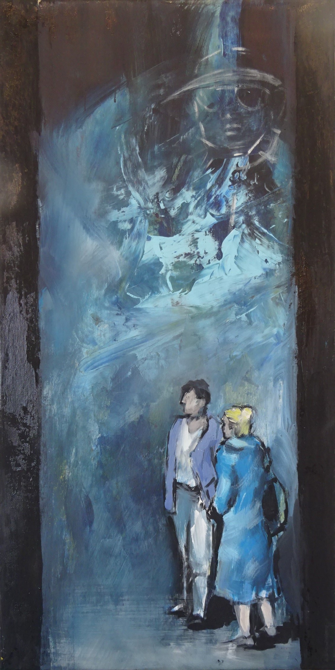 Bild von Franziska Morgner-Fanderl - Beobachtet, Acryl, 40 x 80